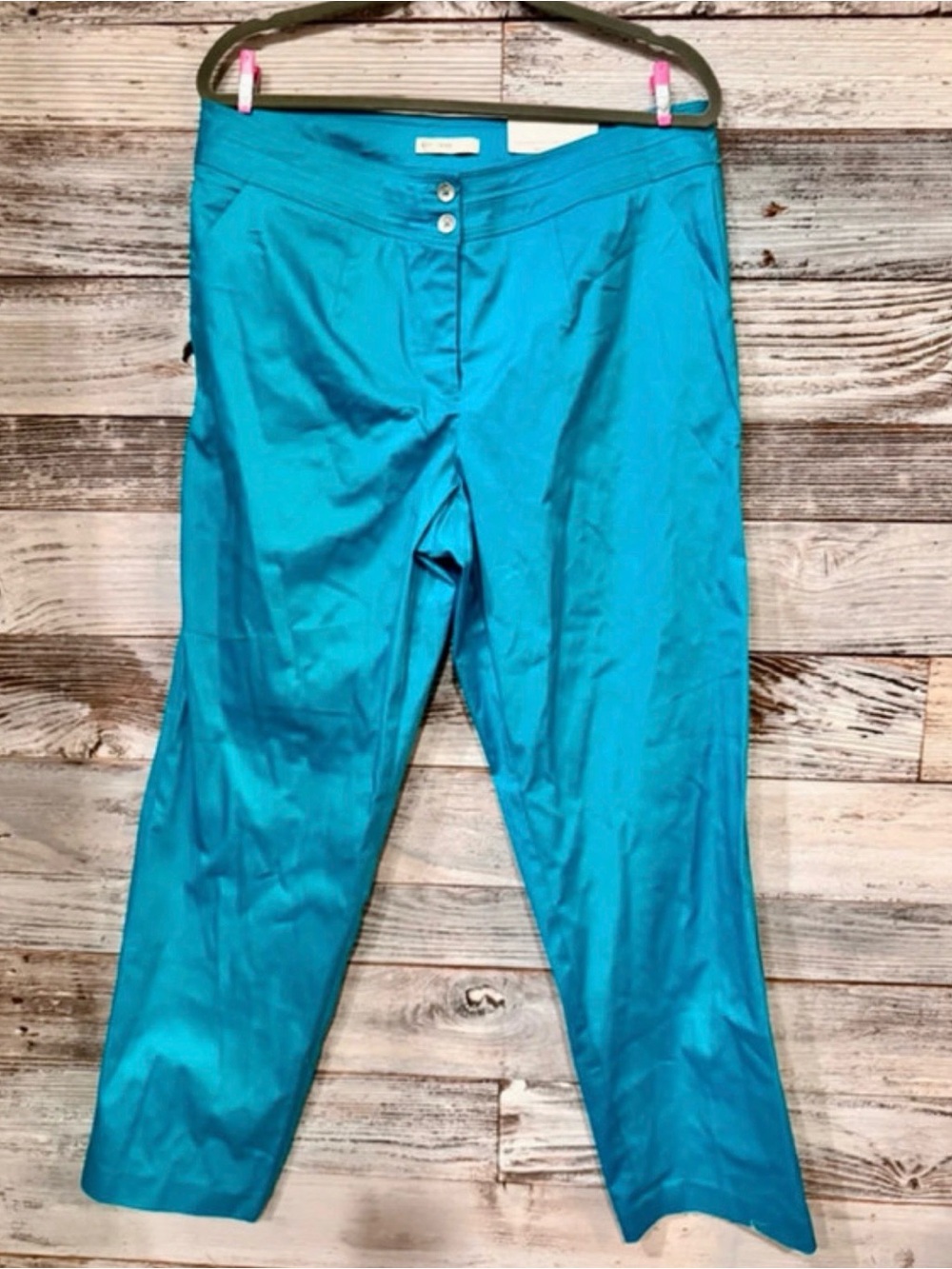 NWT Cato Teal Straight-Leg Stretch Pants